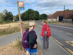 Catching the bus from Exceat back to Peacehaven, start of day 2